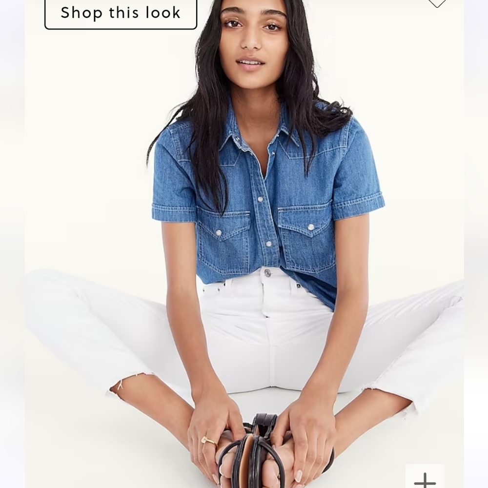 J. Crew Women's High Rise Jeans in White - Picture 2 of 8